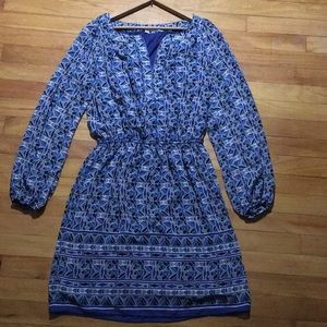 🦋Max Studio Lind sleeve split neck dress